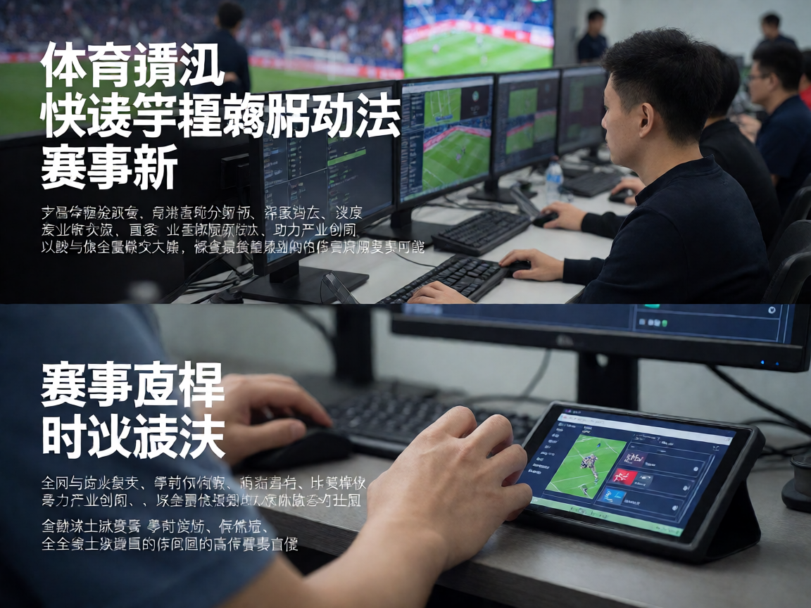 体育资讯编辑团队进行赛事报道工作场景